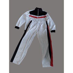 White Black Red Royal Threads Canada Tracksuit Athletic Zip Jacket & Pants Set